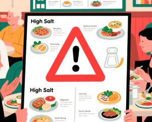 英国の食品サービス業界における高食塩摂取量削減のための食塩警告表示評価