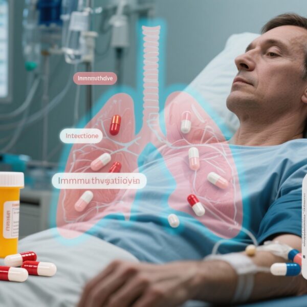 Tác động của kháng sinh, corticosteroid và thuốc ức chế bơm proton đối với sự sống còn ở bệnh nhân NSCLC tiến triển được điều trị bằng pembrolizumab liều đầu tiên