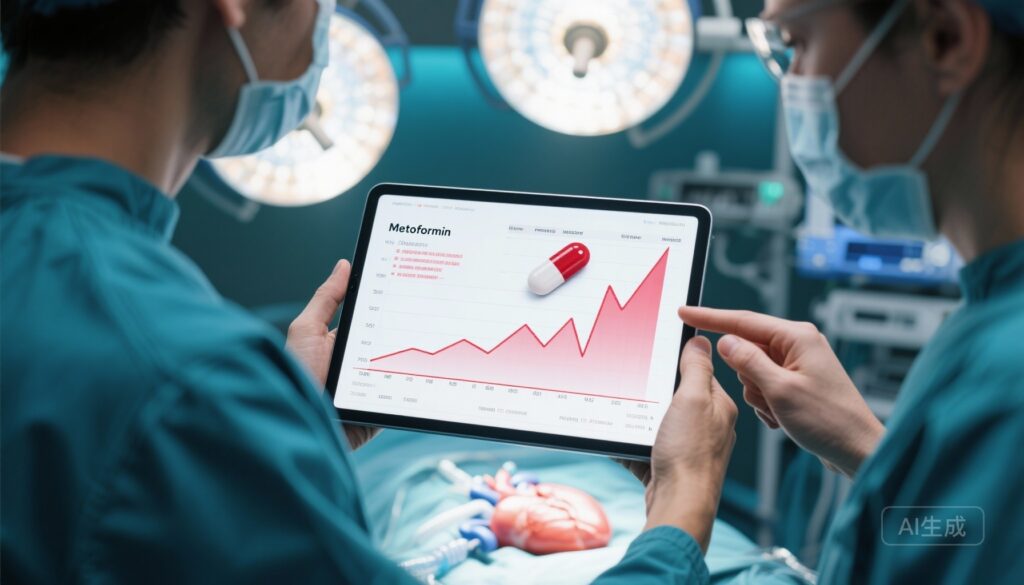 メトホルミン曝露と心臓手術後の30日死亡率が最大81%低下：AHA 2025 MIMIC-IVコホート研究の評価