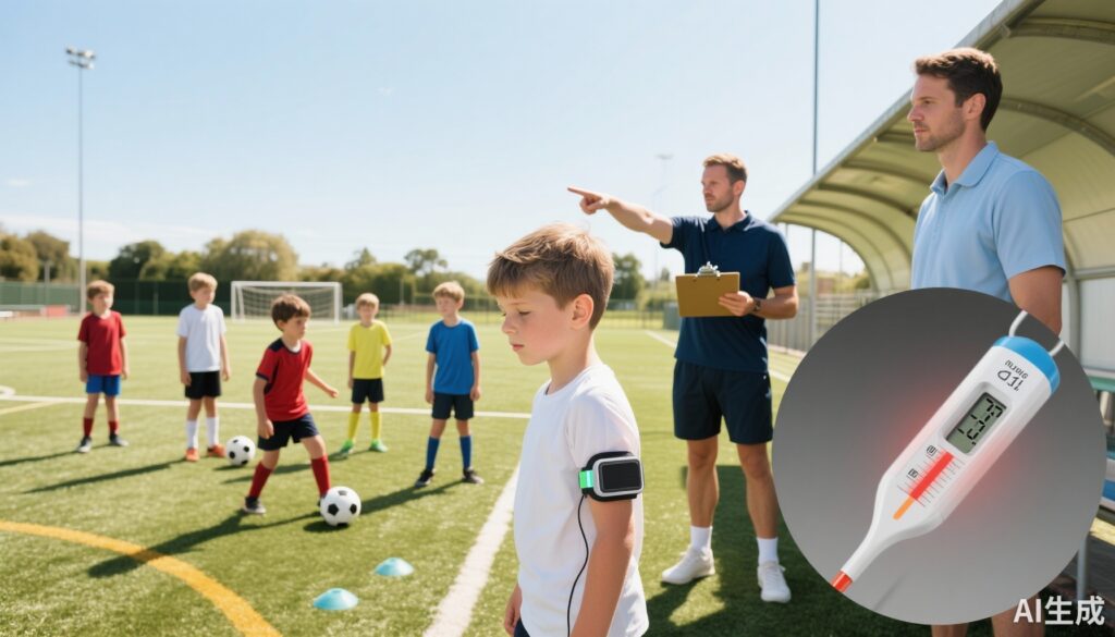 Is it safe to train children in soccer during the high temperatures of summer?
