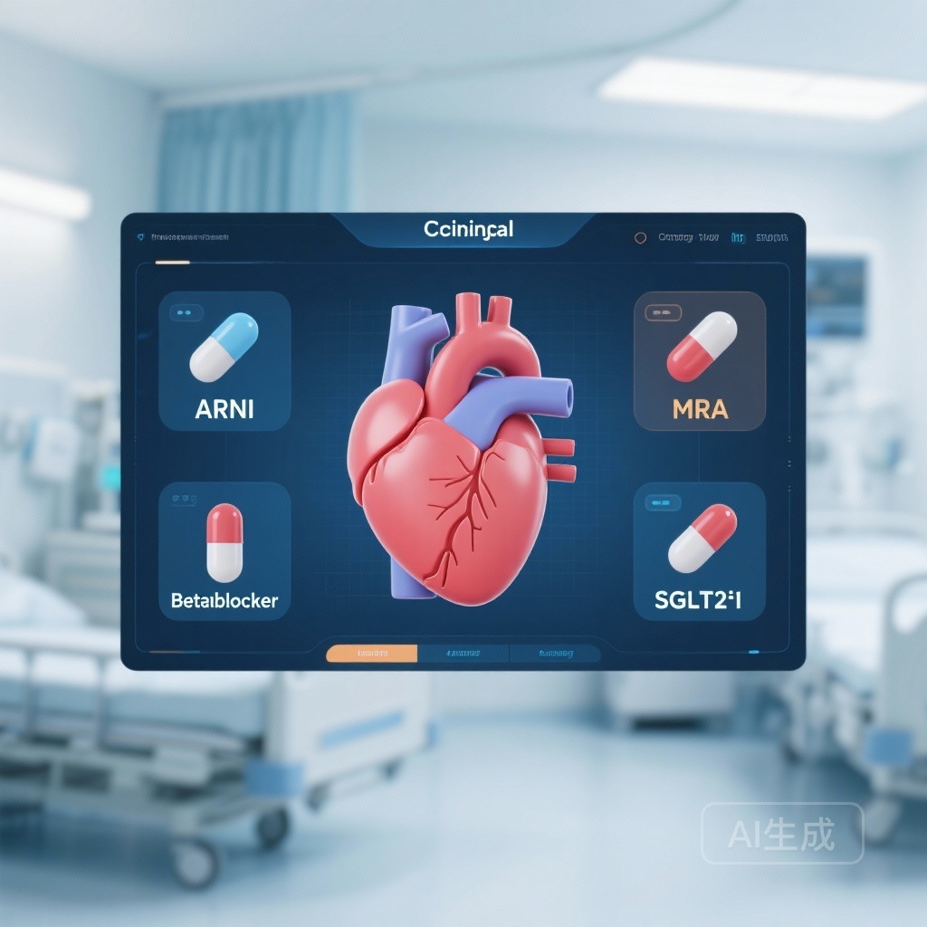 Substantial Residual Risk and High Costs Persist in HFrEF Despite Optimal Quadruple Therapy at Discharge