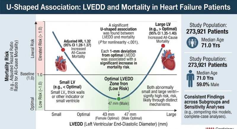 Decoding the U-Shaped Relationship Between Left Ventricular Size and Mortality in Heart Failure Patients