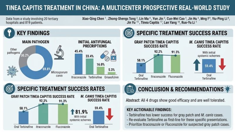 Efficacy of Antifungal Therapies in Tinea Capitis: Insights from a Multicenter Study in China