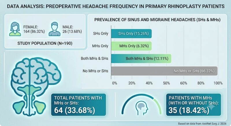 Frequency of Migraine and Sinus Headaches in Patients Undergoing Primary Rhinoplasty: A Clinical Review
