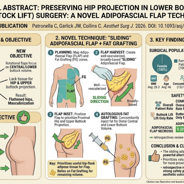 Innovative Sliding Adipofascial Flap Technique Enhances Hip Projection in Lower Body Lift Surgery