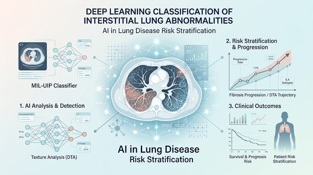 Deep learning trên phim CT giúp cải thiện dự báo tiên lượng bất thường kẽ phổi