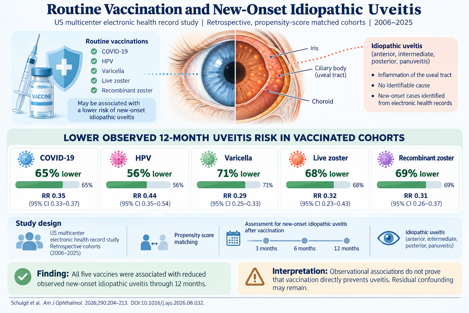 Associations Between Routine Vaccinations and the Risk of New-Onset Idiopathic Uveitis: Immune Modulation and Clinical Implications